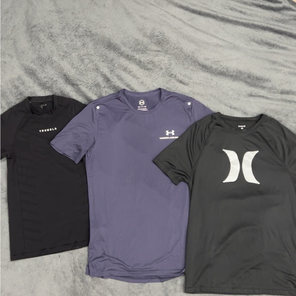 Men’s Dry Fit T-shirts - Young LA, Hurly, Under Armour - size small